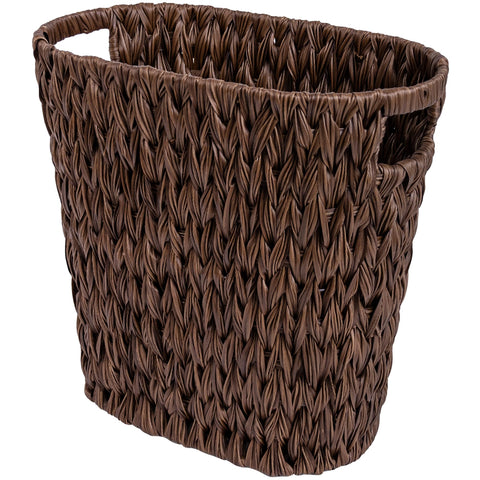 GRANNY SAYS wicker waste basket with oval opening for easy disposal