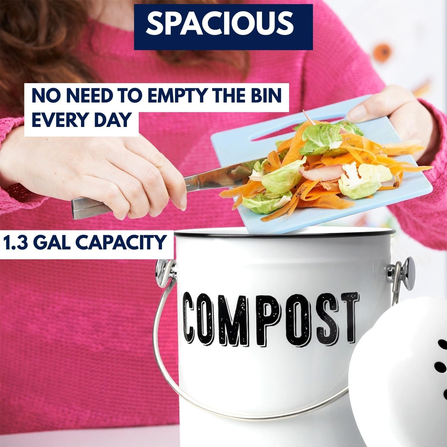 Granrosi charcoal filter component showing odor control during daily kitchen use