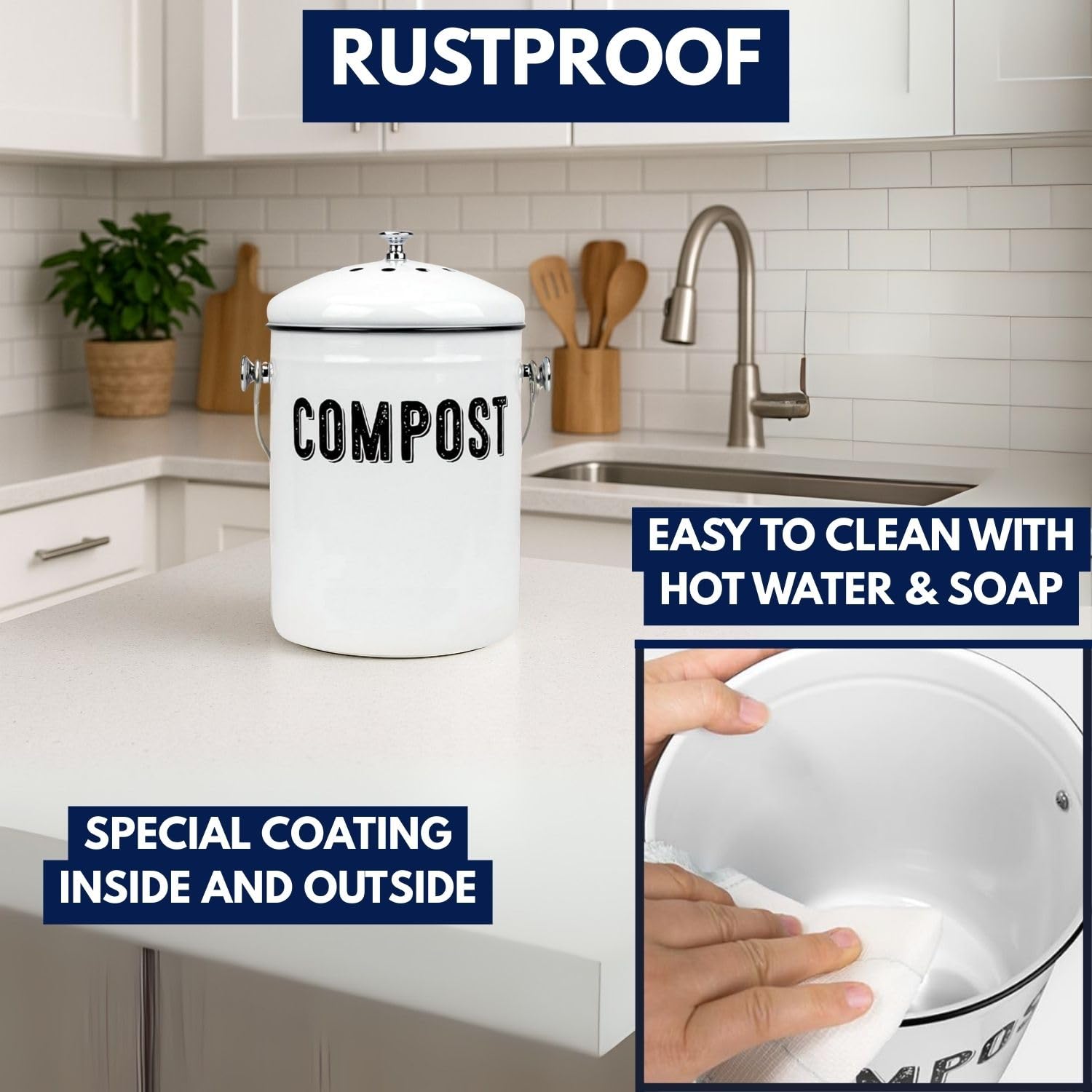 Granrosi stainless steel body emphasizing rust-free, leak-free construction
