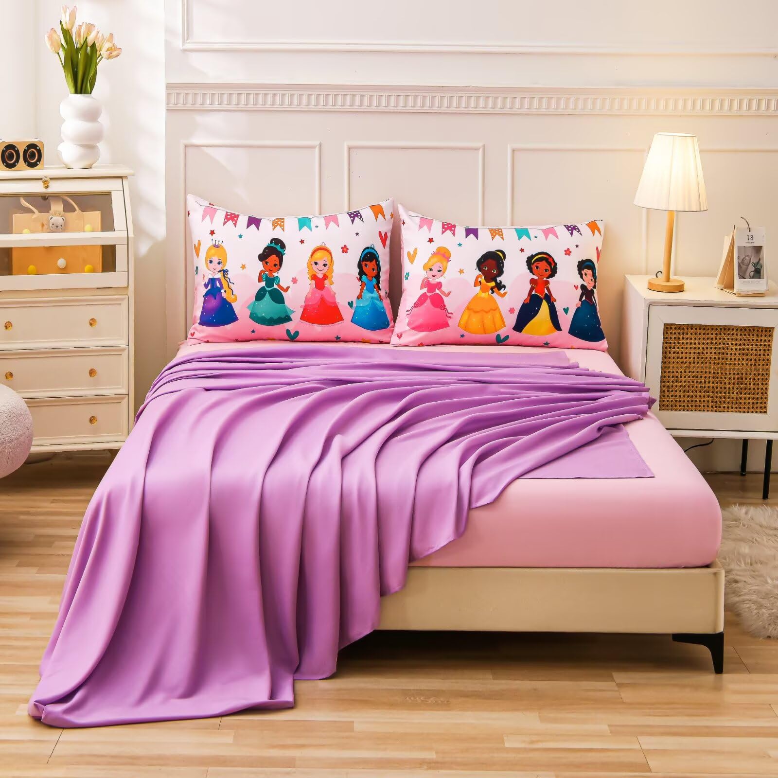 GRAT TIOC reactive dyeing preserves bright colors on the princess bedding