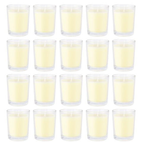 Reused glass cup from Grcdoyvl votive candle for storage or crafts