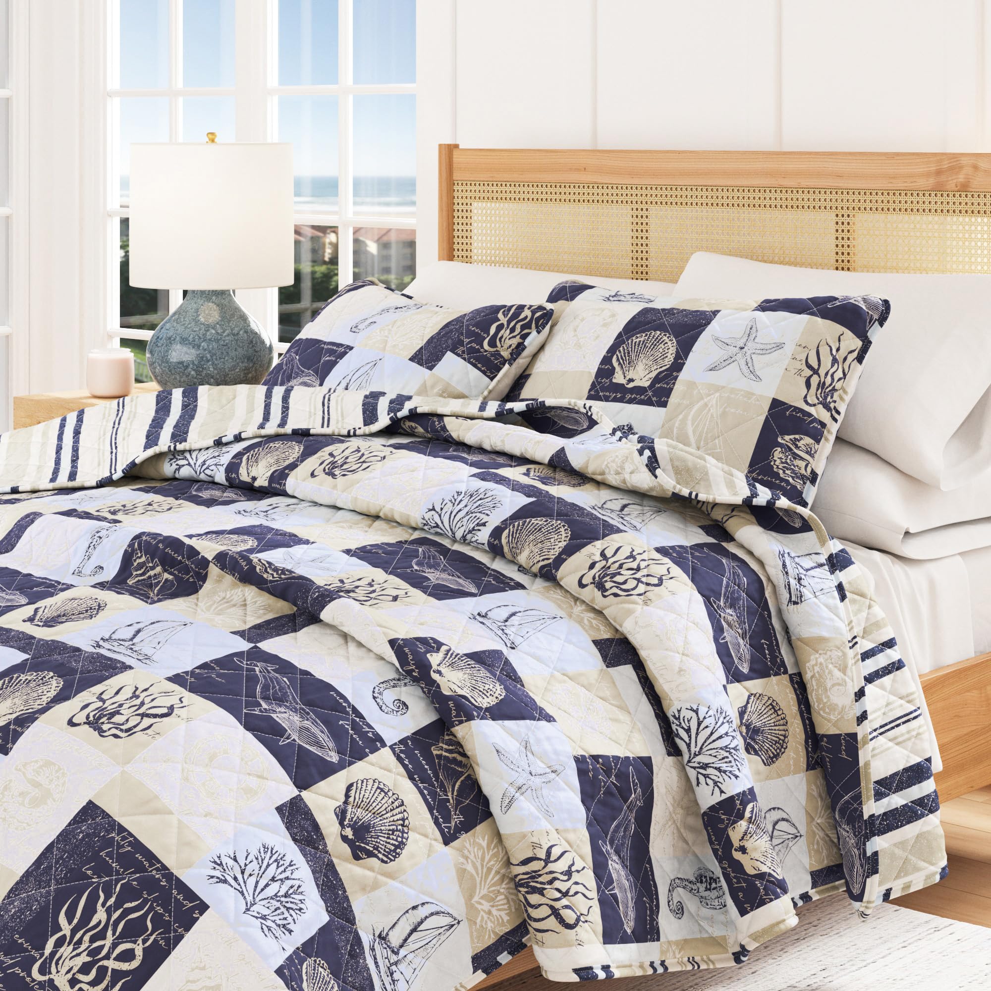 Great Bay Home machine washable quilt for easy care
