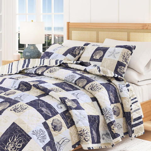 Great Bay Home machine washable quilt for easy care