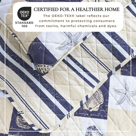 Great Bay Home quilt set soft brushed microfiber for year-round comfort