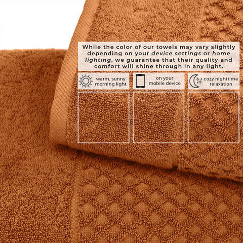 Great Bay Home Eco-friendly cotton towels: responsibly produced for mindful bathroom routines.