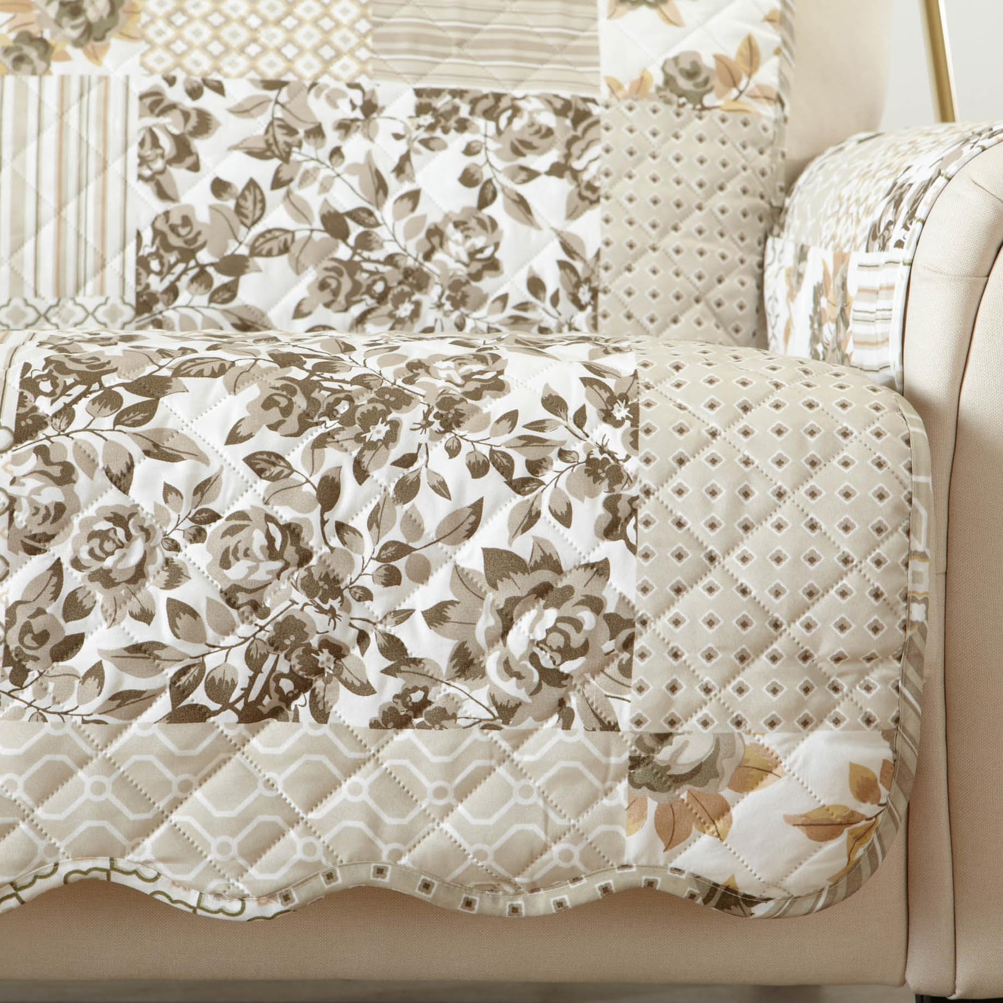 Great Bay Home elastic straps keep the cover securely fitted on furniture.