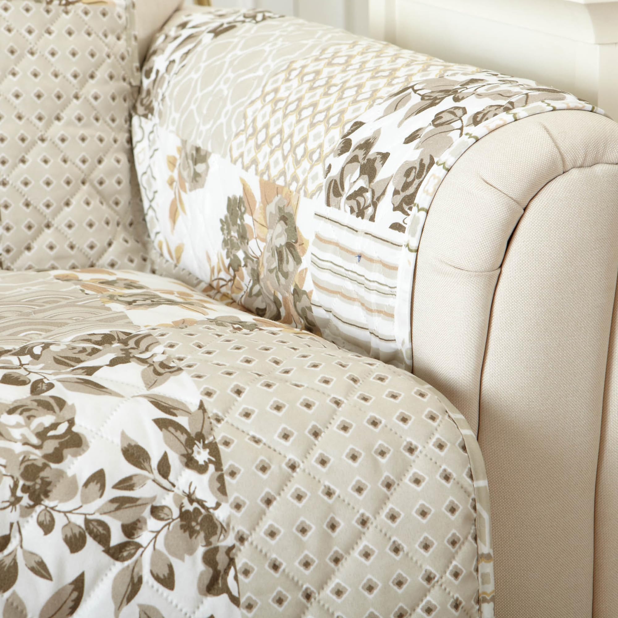 Great Bay Home microfiber fabric feels soft yet protects against wear.