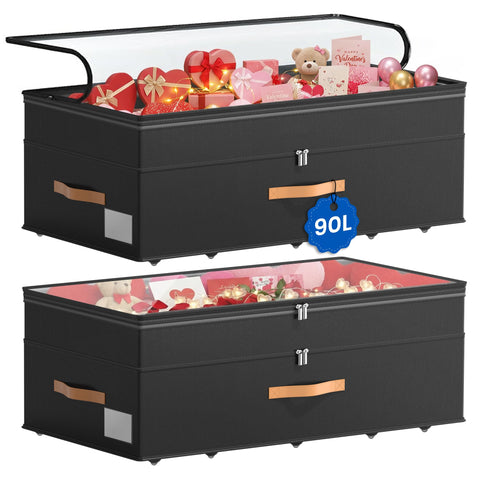 Great Dachong underbed storage with wheels; smooth glide for easy access.