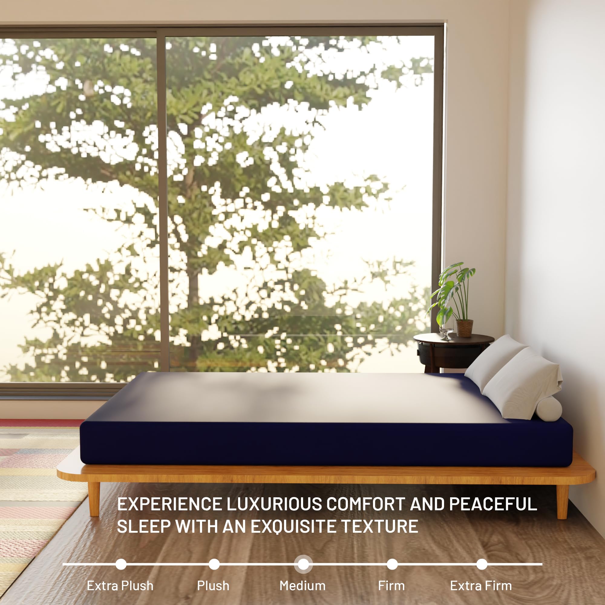 Greaton bed-in-a-box design simplifies setup and transport.