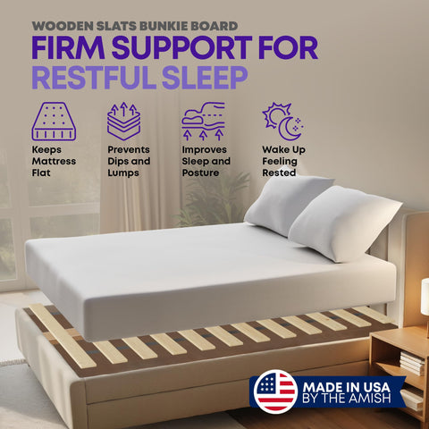 Greaton slats shown with fabric sleeve for quick, even spacing and setup