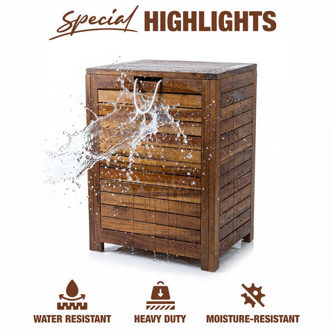 GREEN ALLUVIUM hamper in bathroom blends with decor.