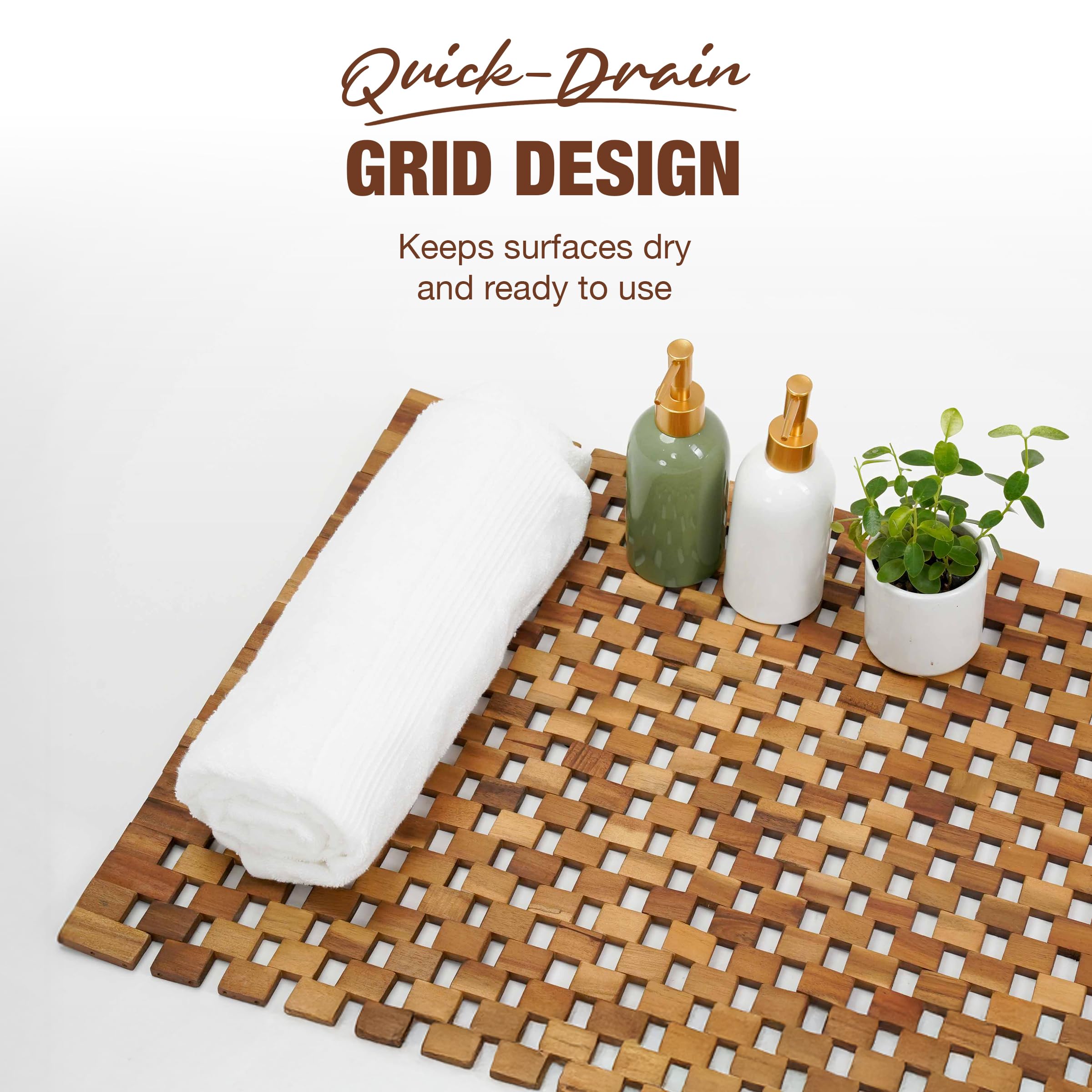 Green Alluvium Outdoor shower mat for exterior use