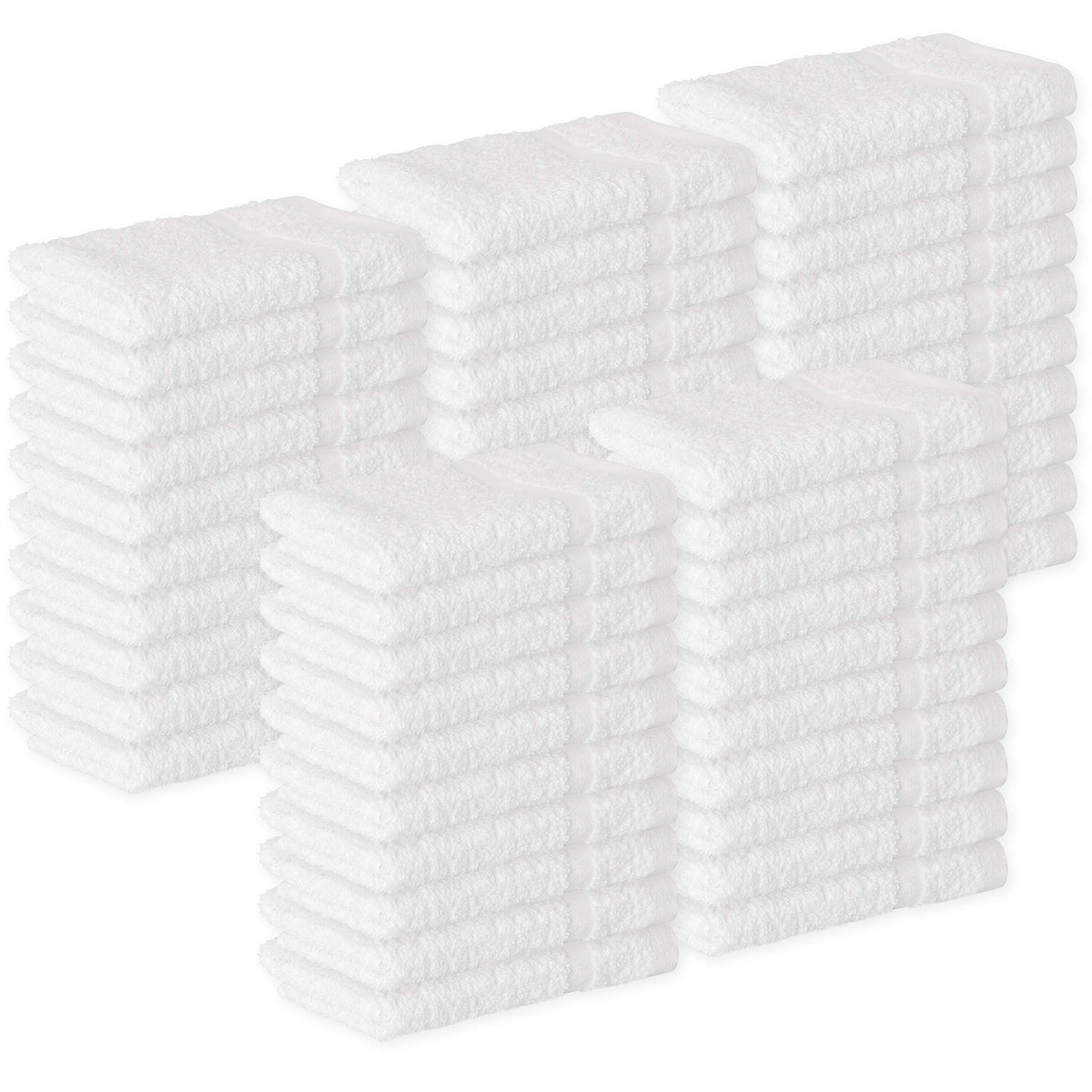 Green Lifestyle washcloths 12x12 bulk pack image shows soft cotton texture for daily use and absorption.