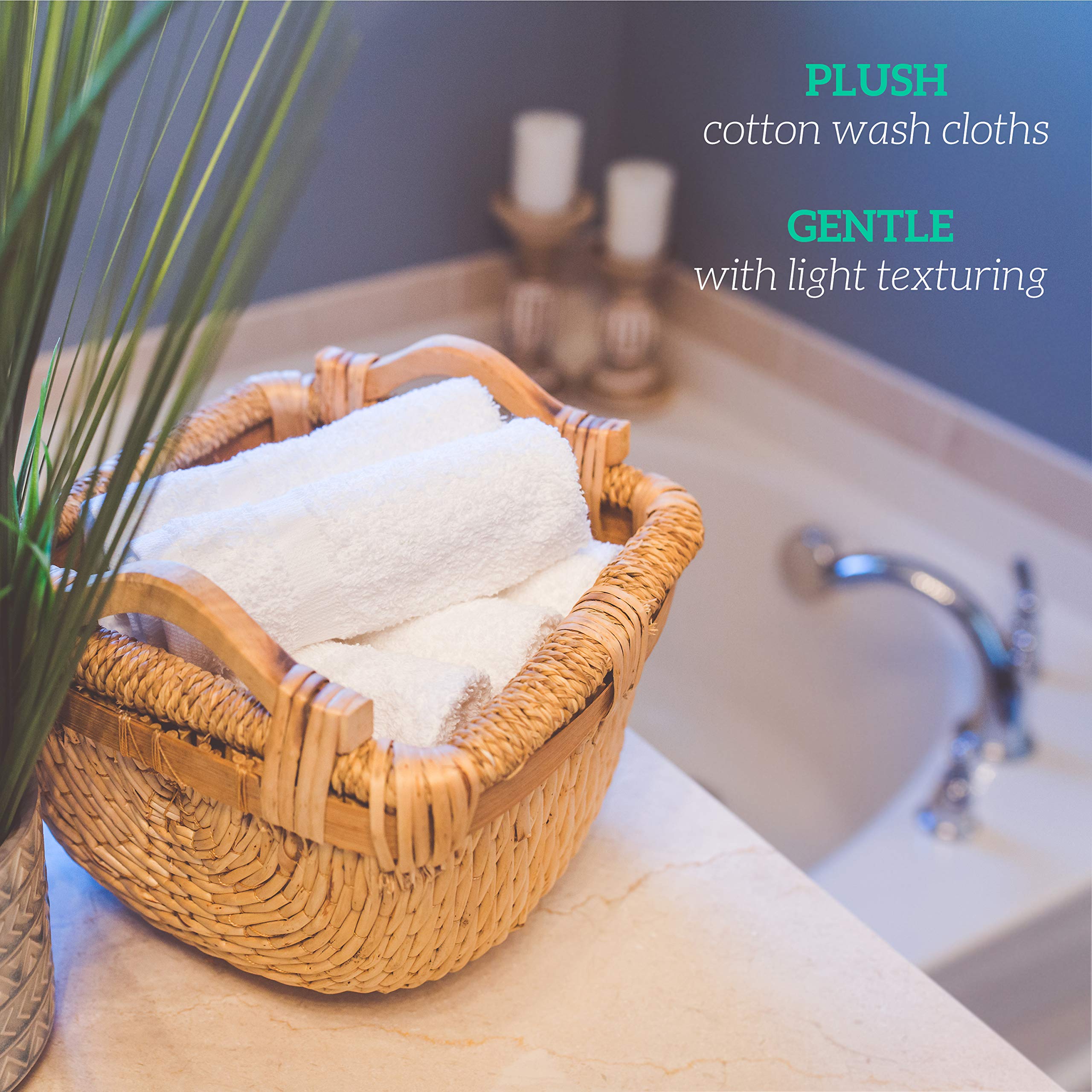 Green Lifestyle washcloths bathroom setup image demonstrates versatile multipurpose use in daily routines.