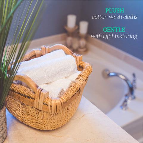 Green Lifestyle washcloths bathroom setup image demonstrates versatile multipurpose use in daily routines.
