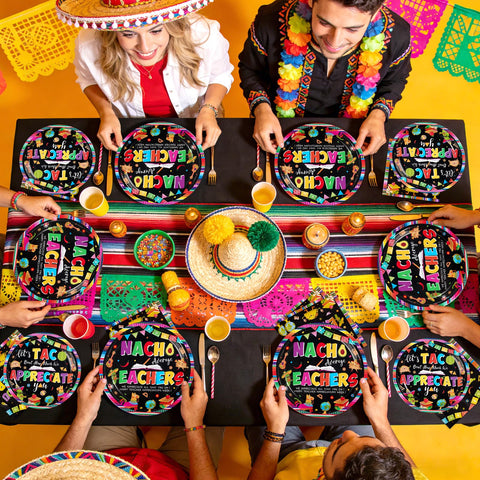 Greencian disposable dinnerware simplifies cleanup after celebrations.
