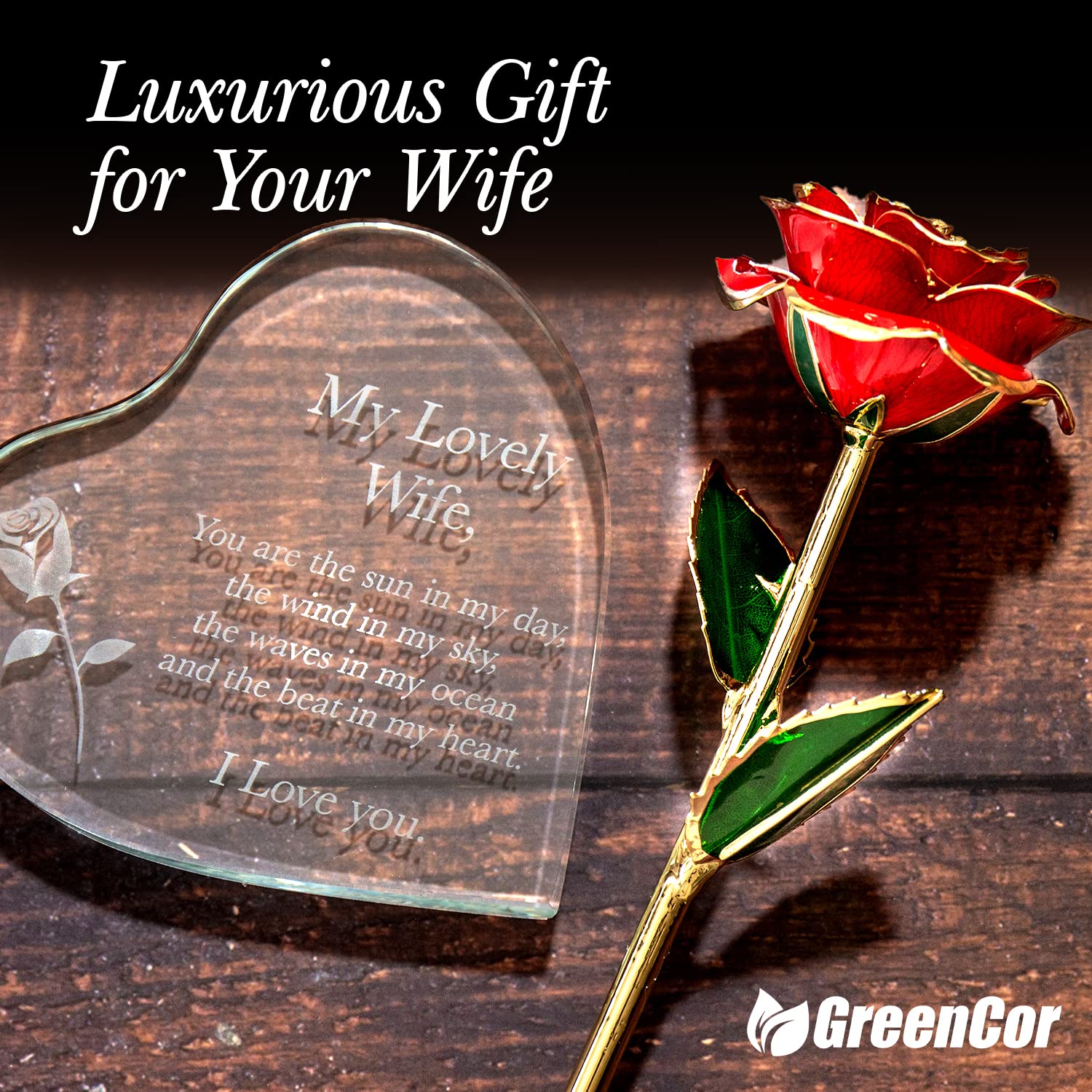 GreenCor crystal heart detail highlighting clear craftsmanship.