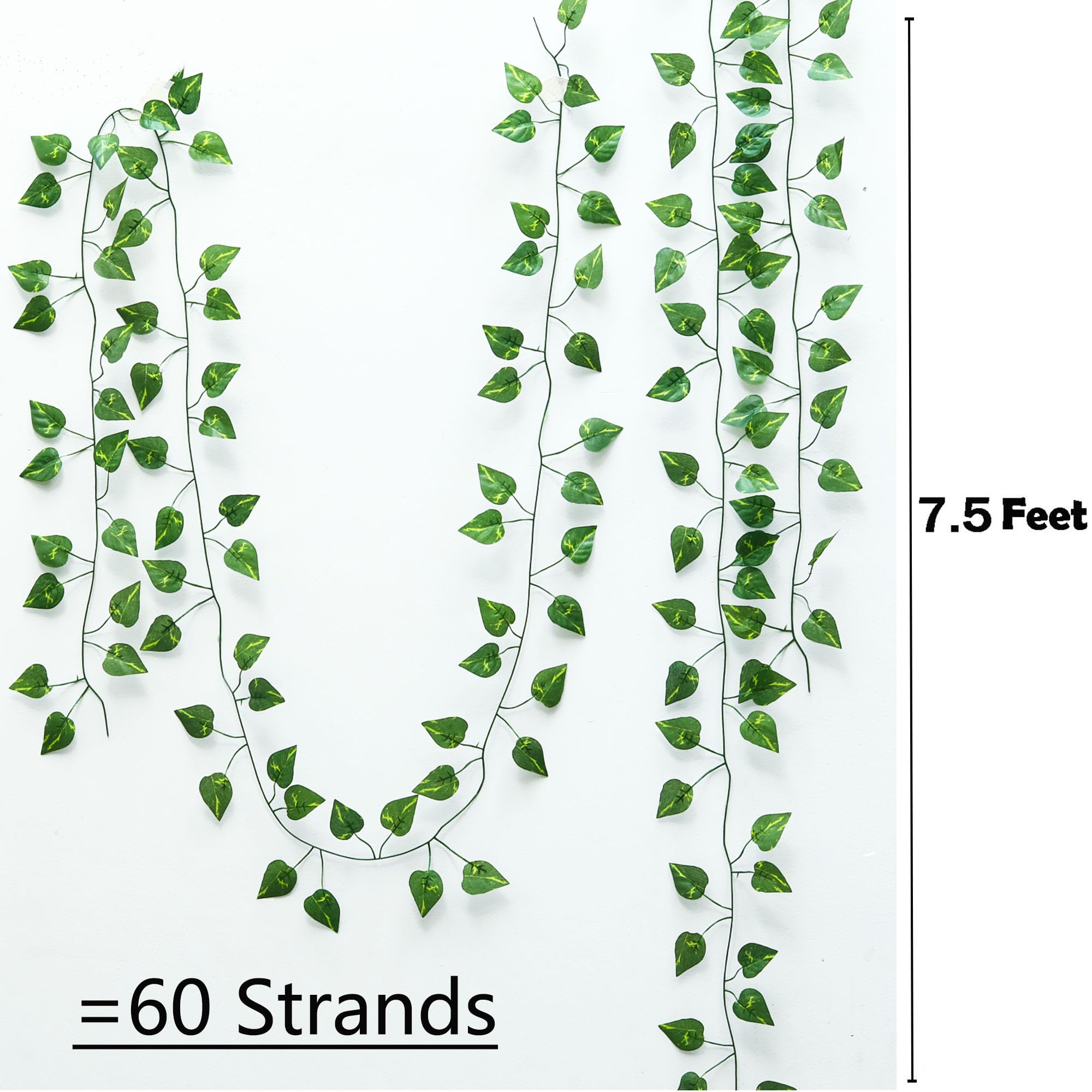 GreeneryVine artificial ivy leaves closeup showing lifelike detail.