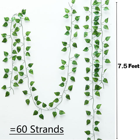 GreeneryVine artificial ivy leaves closeup showing lifelike detail.
