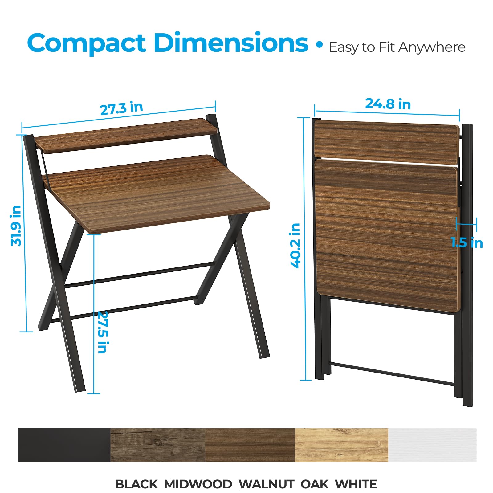 GreenForest 2-tier desk with shelf espresso keeps books and plants organized.
