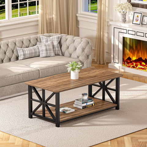 GreenForest coffee table is easy to move and rearrange.