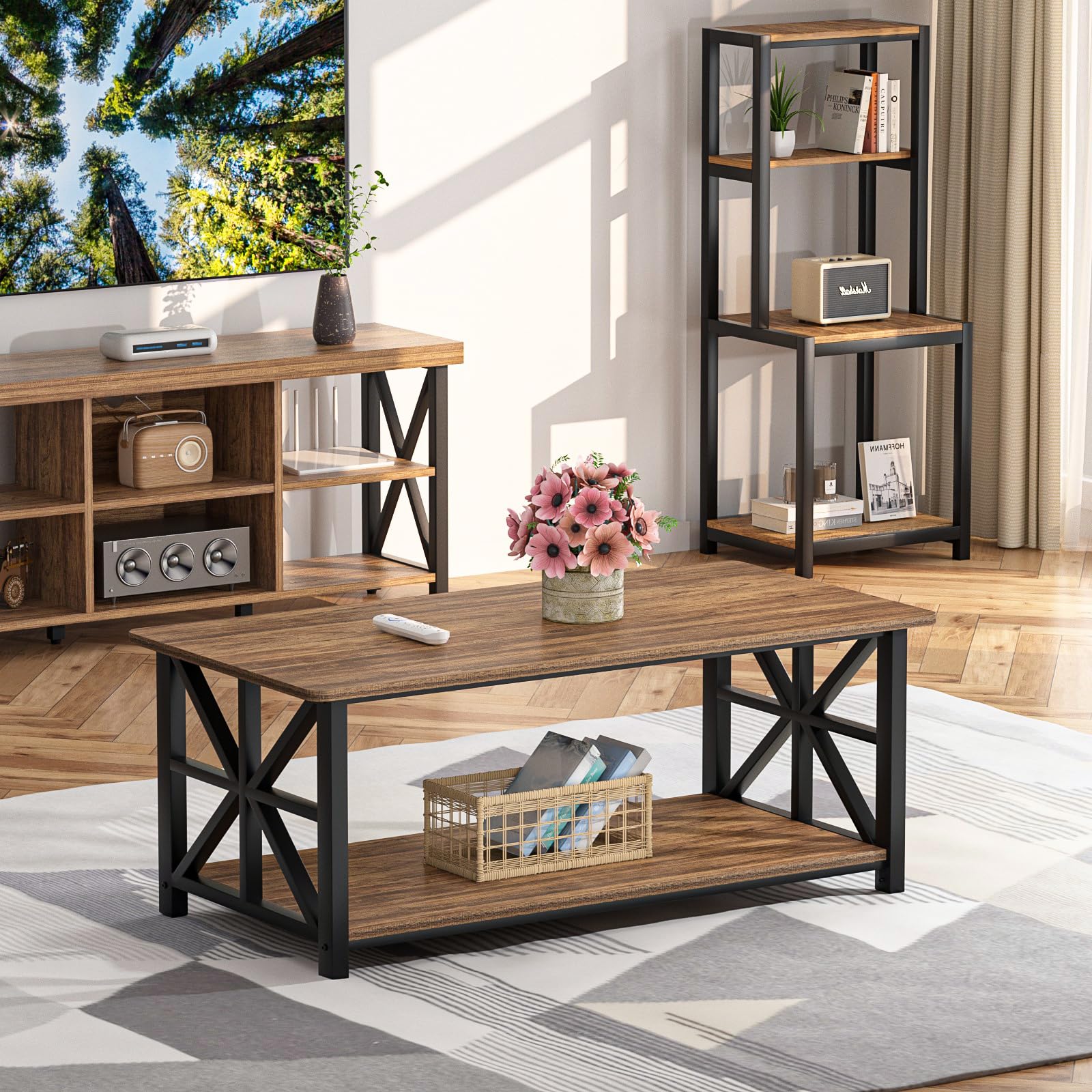 GreenForest coffee table versatile for coffee, side table, or display.