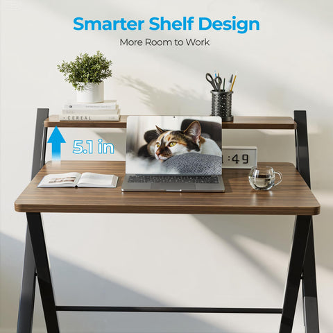 GreenForest compact desk for dorms espresso fits tight corners with style.