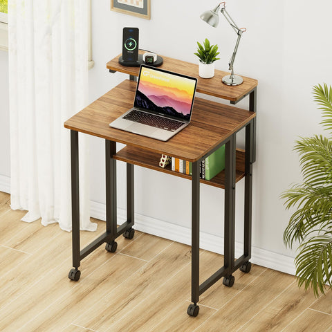 GreenForest folding desk surface measures 24.8 inches deep for compact setups.
