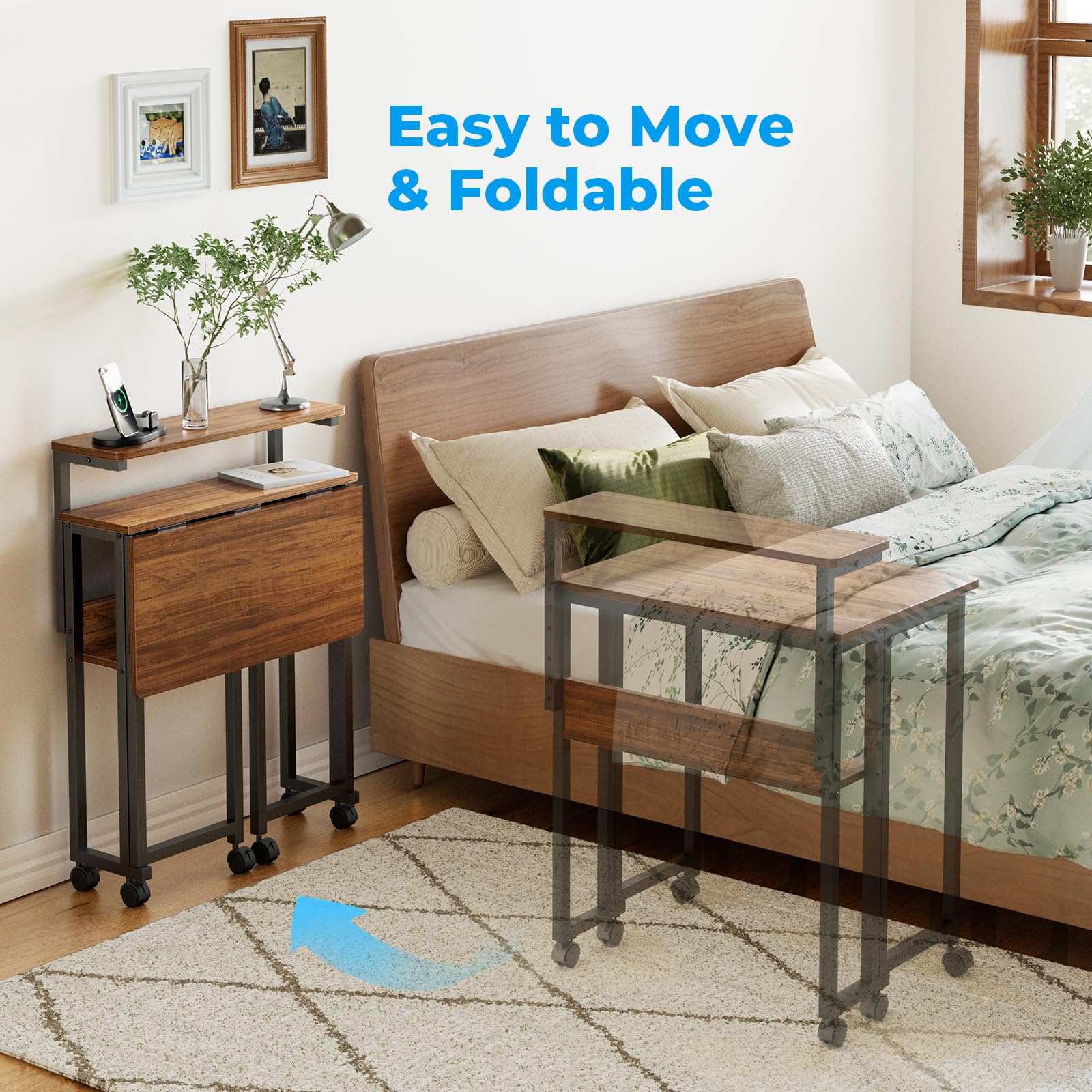 GreenForest folding desk features safe rounded corners for family-friendly use.