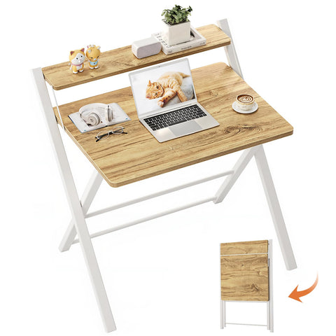 GreenForest portable desk unfolded for a stable workspace, ideal for typing.