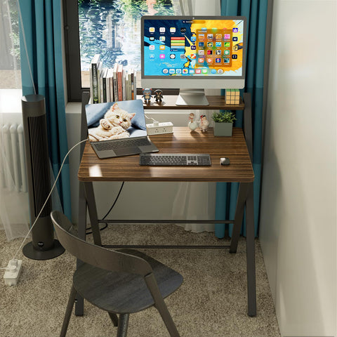 GreenForest under-bed storage foldable desk espresso ideal for small rooms.