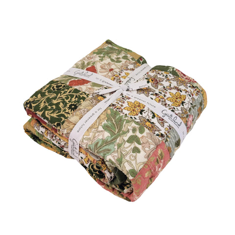 Greenland Home Antique Chic Throw vermicelli stitching adds texture and depth