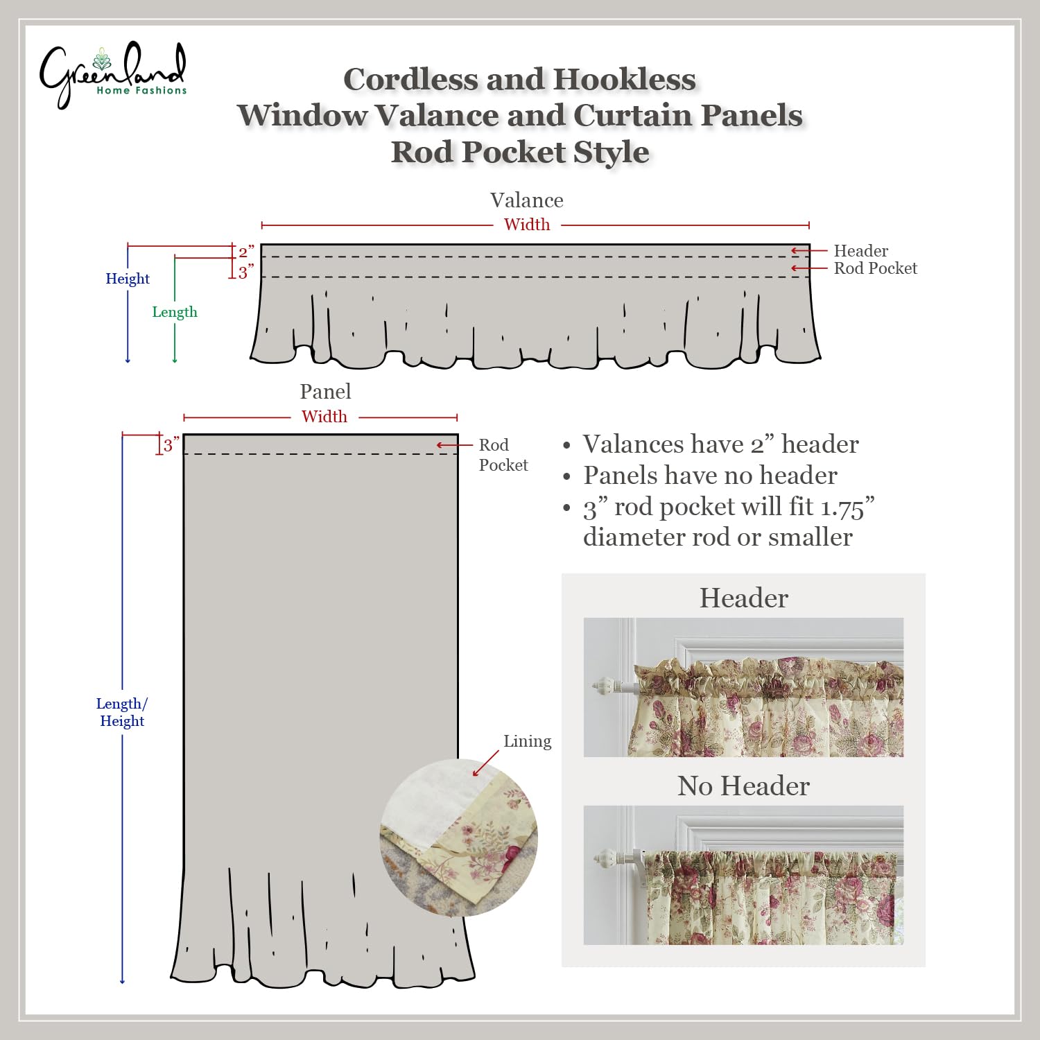 Care-friendly Greenland Home Antique Rose curtain is machine washable