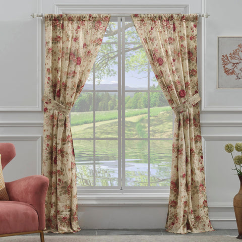 Close-up of Greenland Home Antique Rose fabric texture highlighting cotton material