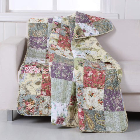Greenland Home Blooming Prairie reverse jacobean print on soft yellow ground for versatile styling.