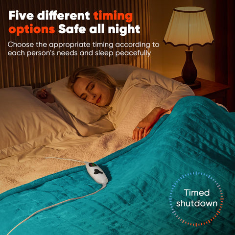 Greenoak ETL-certified blanket tag signaling safety standards and reliability.