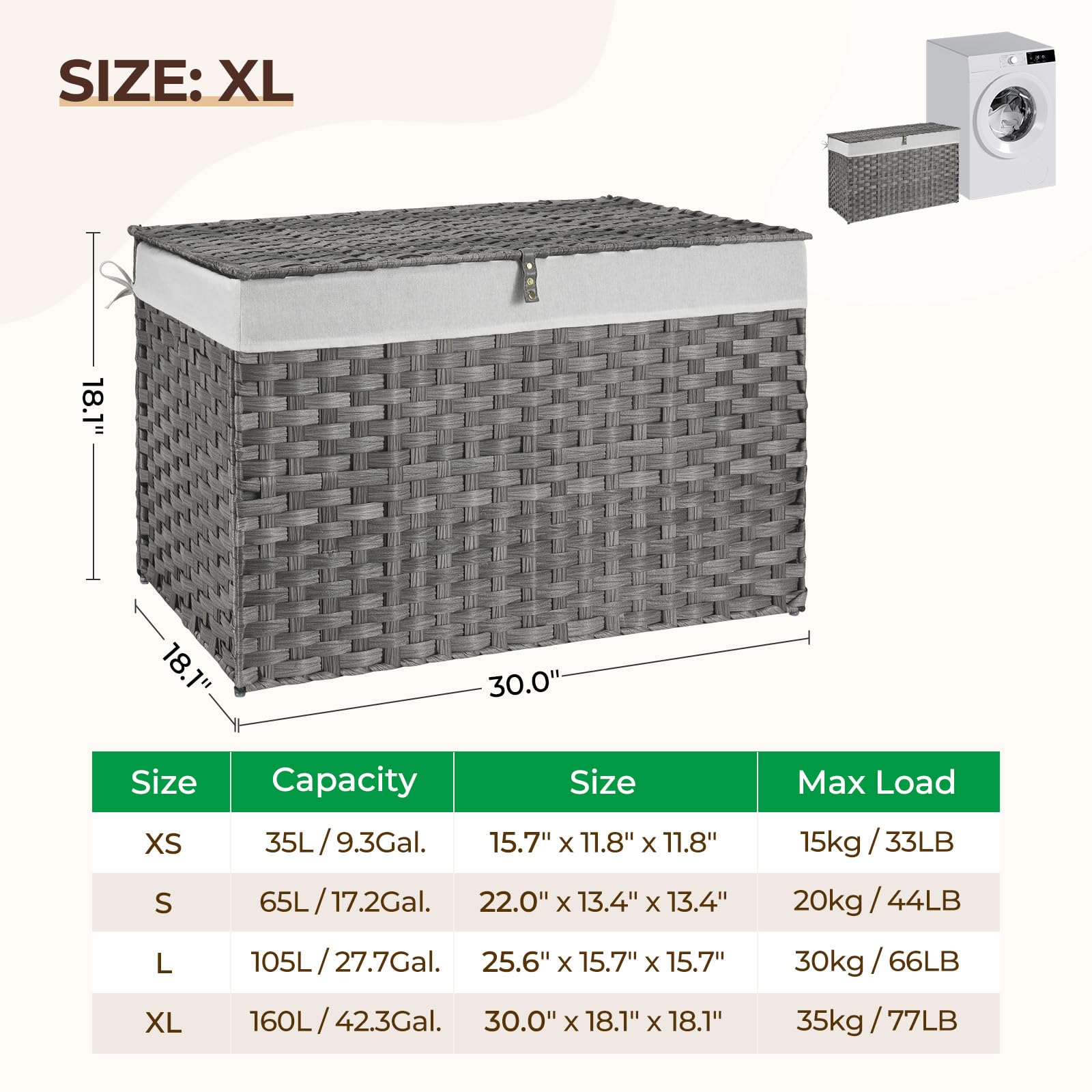 Greenstell basket in bedroom or laundry room keeps things organized