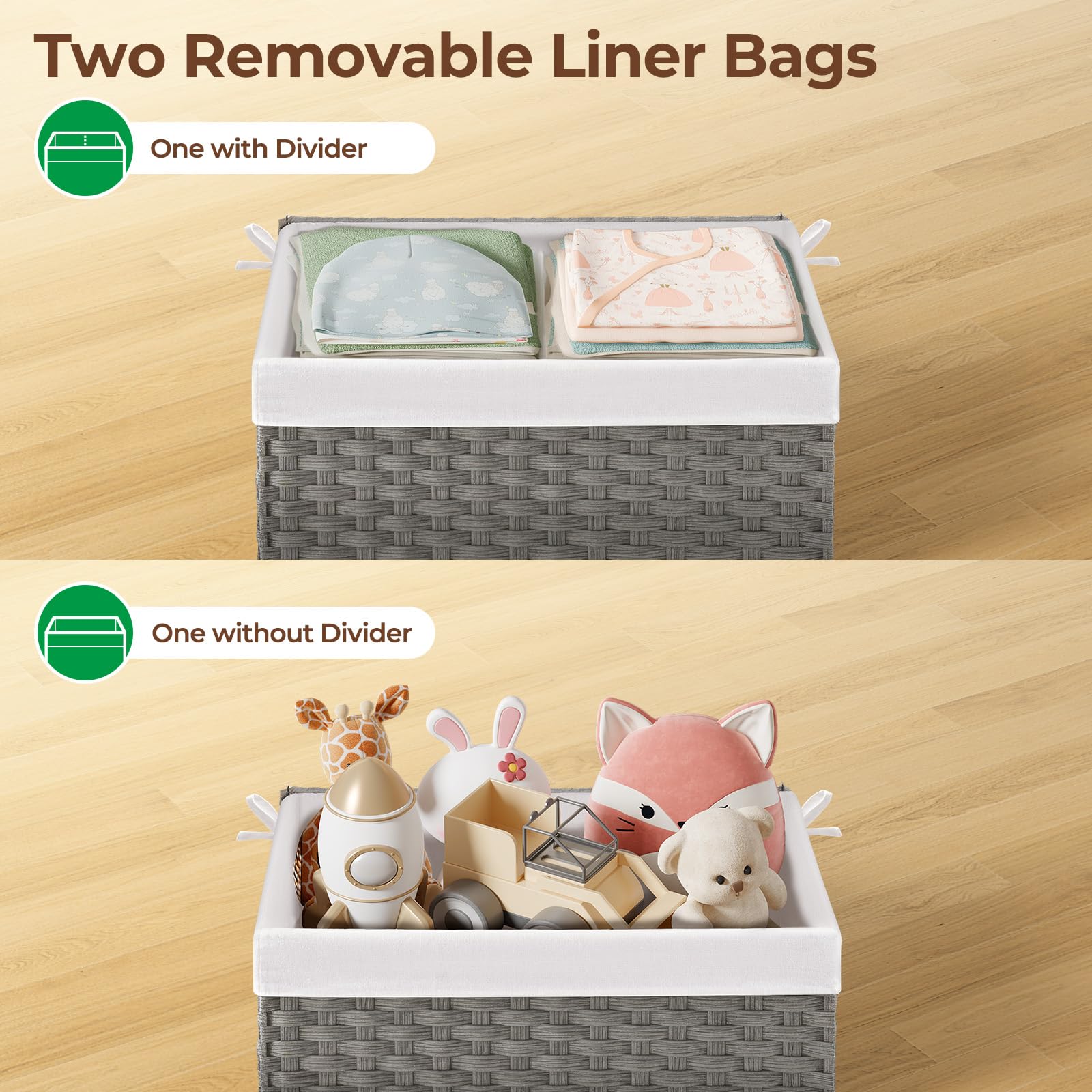 GREENSTELL easy-carry handles make moving baskets effortless.