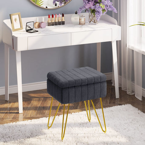 Greenstell faux fur seat comforts while you sit for makeup or reading moments.