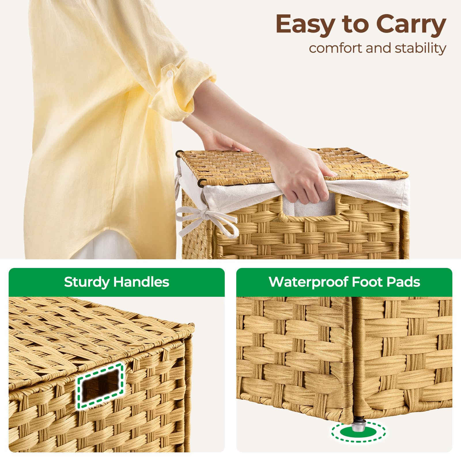 GREENSTELL foldable blanket storage bin fits under the bed