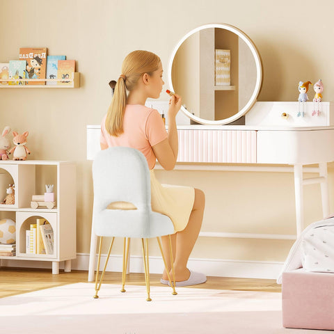 Greenstell folding backrest provides adjustable support during longer makeup sessions