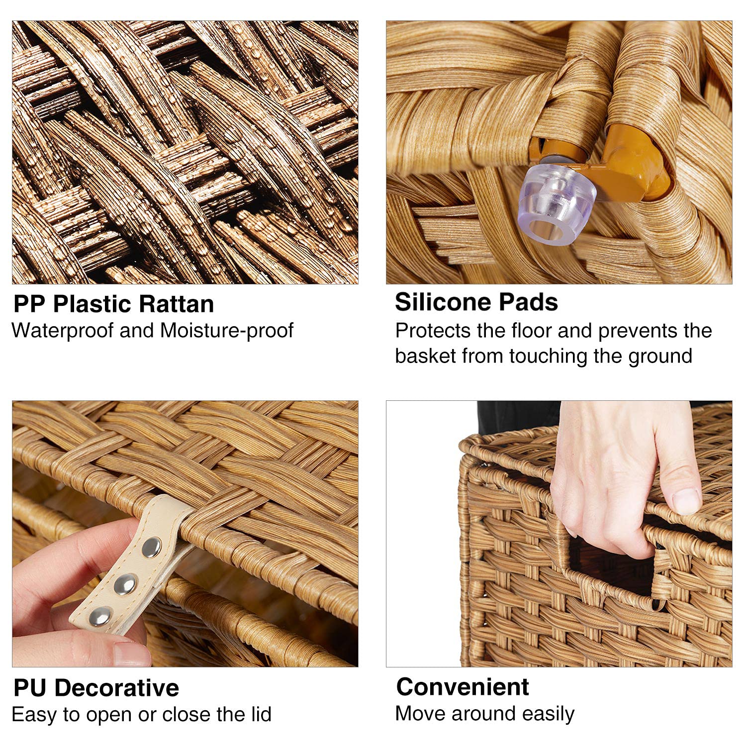Greenstell handwoven synthetic rattan frame adds natural texture
