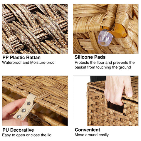 Greenstell handwoven synthetic rattan frame adds natural texture