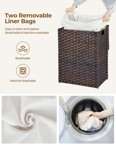 GREENSTELL handwoven synthetic rattan basket showcasing craftsmanship and durability