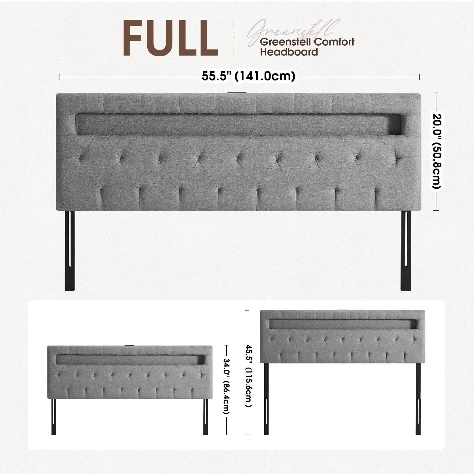 GREENSTELL foam-padded back panel delivers comfortable support when reading