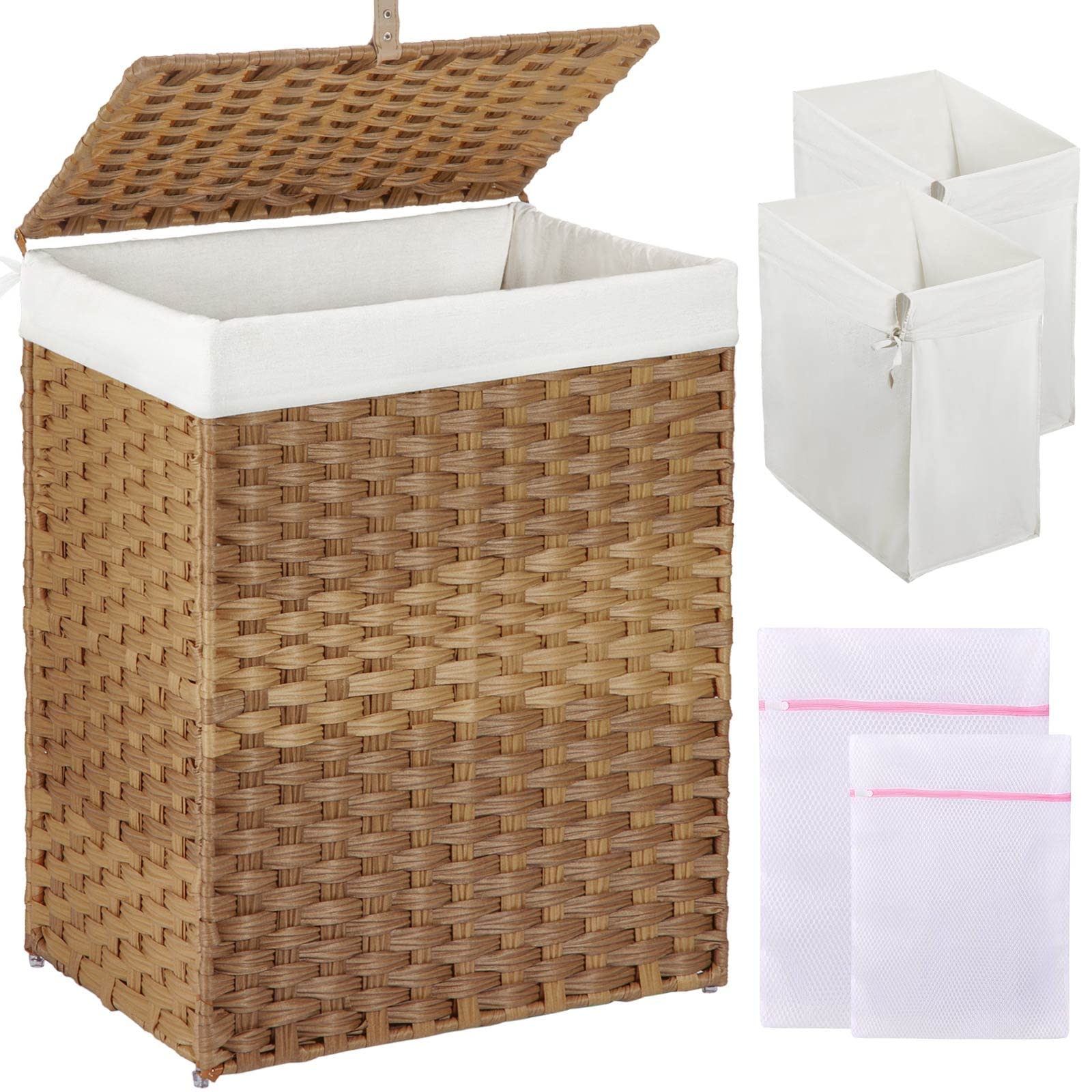 Greenstell Laundry Hamper with lid conceals clothes and keeps rooms tidy
