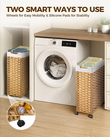 GREENSTELL laundry hamper compact dimensions fit tight spaces and small apartments.