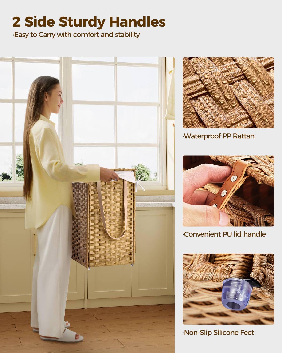 Greenstell detachable liners and hidden lid for easy cleaning