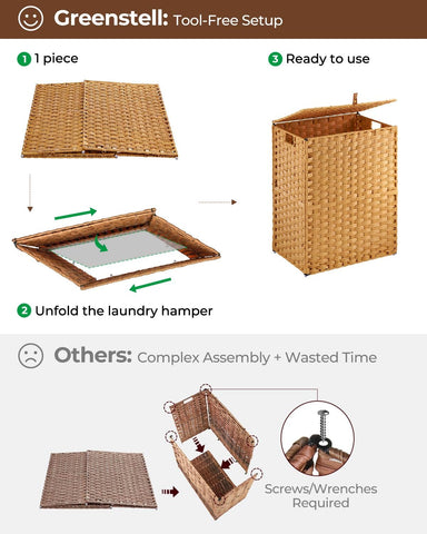 Greenstell foldable design that saves space when not in use