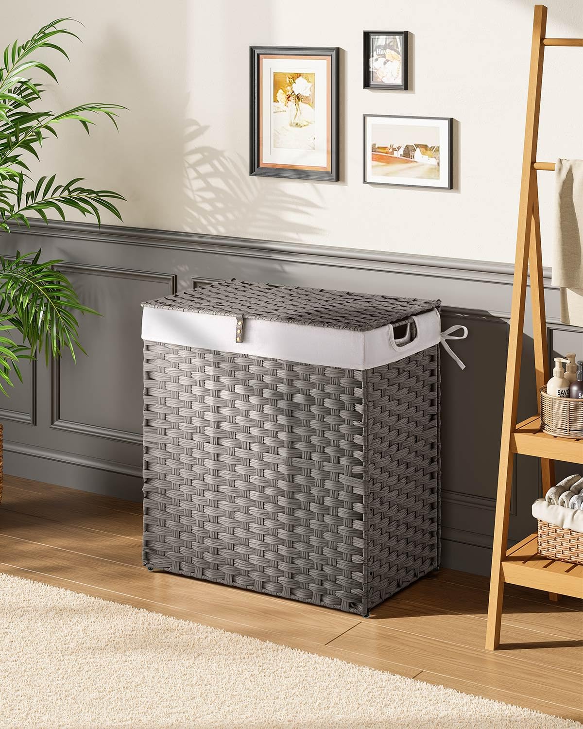 Greenstell hamper handwoven look complements decor while concealing laundry